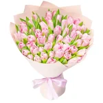 51 нежно розовый тюльпан
